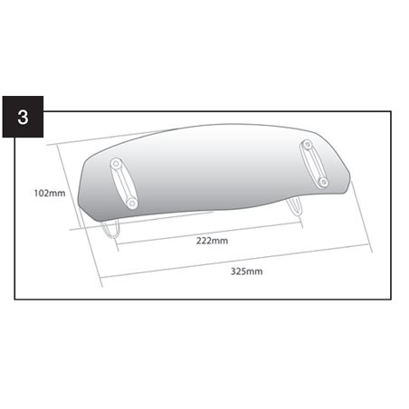 DEFLECTOR CUPULA PUIG CON FIJACION DE TORNILLO 325 x 102mm DEFLECTOR CUPULA PUIG CON FIJACION DE TORNILLO 325 x 102mm